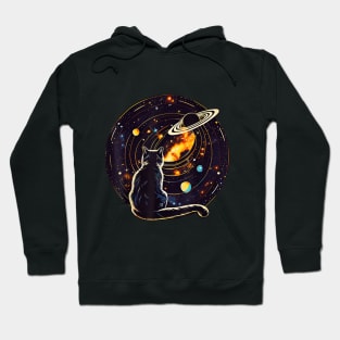 Cutest cat swiming in a galaxy Hoodie